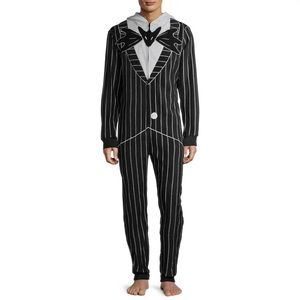 Nightmare Before Christmas Jack Suit Zip Up Onesie Pajama Costume